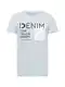 TOM TAILOR DENIM T-Shirt hellblau / wei / schwarz