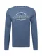 MUSTANG Shirt ''''Adrian'''' taubenblau / dunkelblau / wei