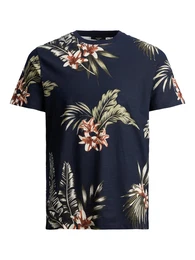 T-Shirt navy / karamell / grn / wei