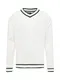 BURTON MENSWEAR LONDON Pullover dunkelgrün / weiß