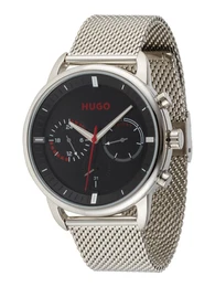 Uhr rot / schwarz / silber