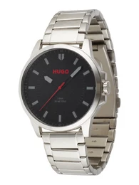 Uhr dunkelgrau / rot / schwarz / silber
