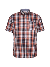 Hemd navy / lachs / weiß
