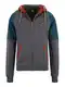 Iriedaily Sweatjacke dunkelorange / petrol / dunkelgrau
