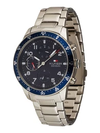 Uhr navy / schwarz / silber / wei