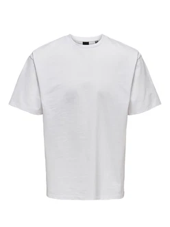 ONLY & SONS T-Shirt Fred weiß