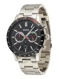Uhr rot / schwarz / silber