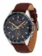 TOMMY HILFIGER Uhr navy / braun / silber