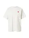 KnowledgeCotton Apparel Majica  kremna / rdeča