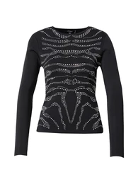 Tričko černá / stříbrná