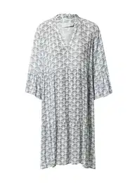 Šaty 'Edita' světlemodrá / černá / offwhite