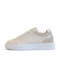Boggi Milano Sneaker offwhite / dunkelbeige