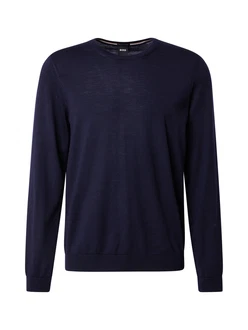 BOSS Pullover Leno dunkelblau