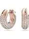 Swarovski Náušnice  růžově zlatá / bílá