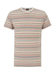 Iriedaily T-Shirt 'Chop Chop' camel/petrol/dunkelorange/offwhite