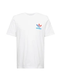 T-Shirt offwhite / blau / dunkelorange