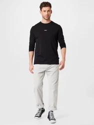 BOSS T-Shirt Herren Langarmshirt TCHARK schwarz/weiß