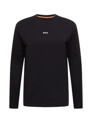 BOSS T-Shirt Herren Langarmshirt TCHARK schwarz/weiß