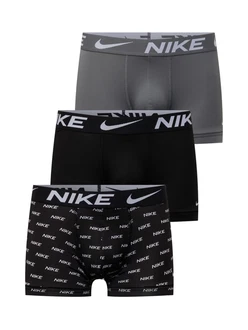 NIKE Underwear Sportunterhosen Boxer TRUNK 3PK grau/schwarz/weiß