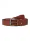 TOMMY HILFIGER Grtel ''''Denton'''' navy / kastanienbraun / rot / silber
