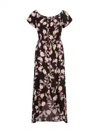 Šaty korálová / černá / bílá