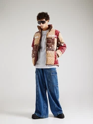 Karl Kani Jacke Outdoorjacke (1-St) braun / cappuccino / karminrot / weiß
