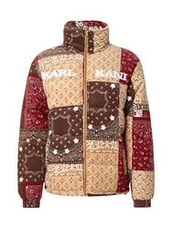 Karl Kani Jacke Outdoorjacke (1-St) braun / cappuccino / karminrot / weiß