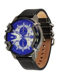 Uhr blau / gelb / schwarz / silber