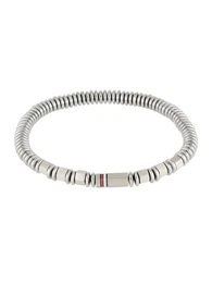 Armband silber / wei / navy / rot