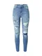 HOLLISTER Traperice  plavi traper