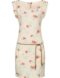 Šaty 'Chego' zelená / petrolejová / světle červená / barva bílé vlny