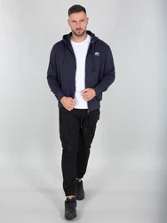 ALPHA INDUSTRIES Sweatjacke nachtblau/weiß