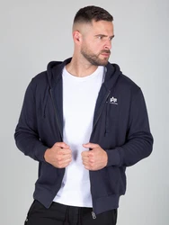 ALPHA INDUSTRIES Sweatjacke nachtblau/weiß