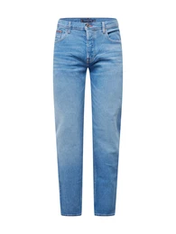 Jeans 'Liam' navy / blue denim / knallrot / offwhite