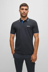 BOSS Poloshirt Paddy Pro (1-tlg) blau/nachtblau/weiß