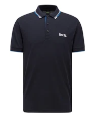 BOSS Poloshirt Paddy Pro (1-tlg) blau/nachtblau/weiß