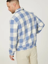 DAN FOX APPAREL Jacke 'Ilja' rauchblau/offwhite
