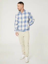 DAN FOX APPAREL Jacke 'Ilja' rauchblau/offwhite