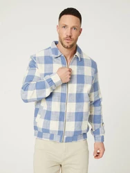 DAN FOX APPAREL Jacke 'Ilja' rauchblau/offwhite