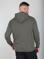 ALPHA INDUSTRIES Sweatjacke oliv/weiß