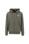 ALPHA INDUSTRIES Sweatjacke oliv/weiß