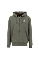 ALPHA INDUSTRIES Sweatjacke oliv/weiß