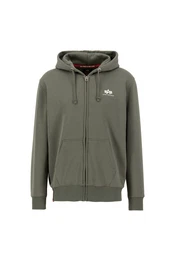 Sweatjacke oliv / wei