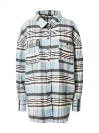 Košilové šaty světlemodrá / černý melír / bílá