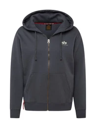 Sweatjacke dunkelgrau / wei