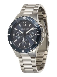 Uhr silber / navy