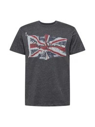 T-Shirt ''''DEANNI'''' dunkelblau / graumeliert / wei / rot
