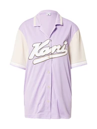 Bluza 'Varsity' svijetlobež / lila / crna / bijela
