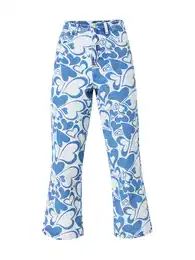 Vintage Supply Džíny nebeská modř / bílá