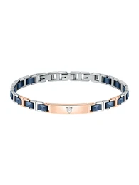Armband navy / silber / gold